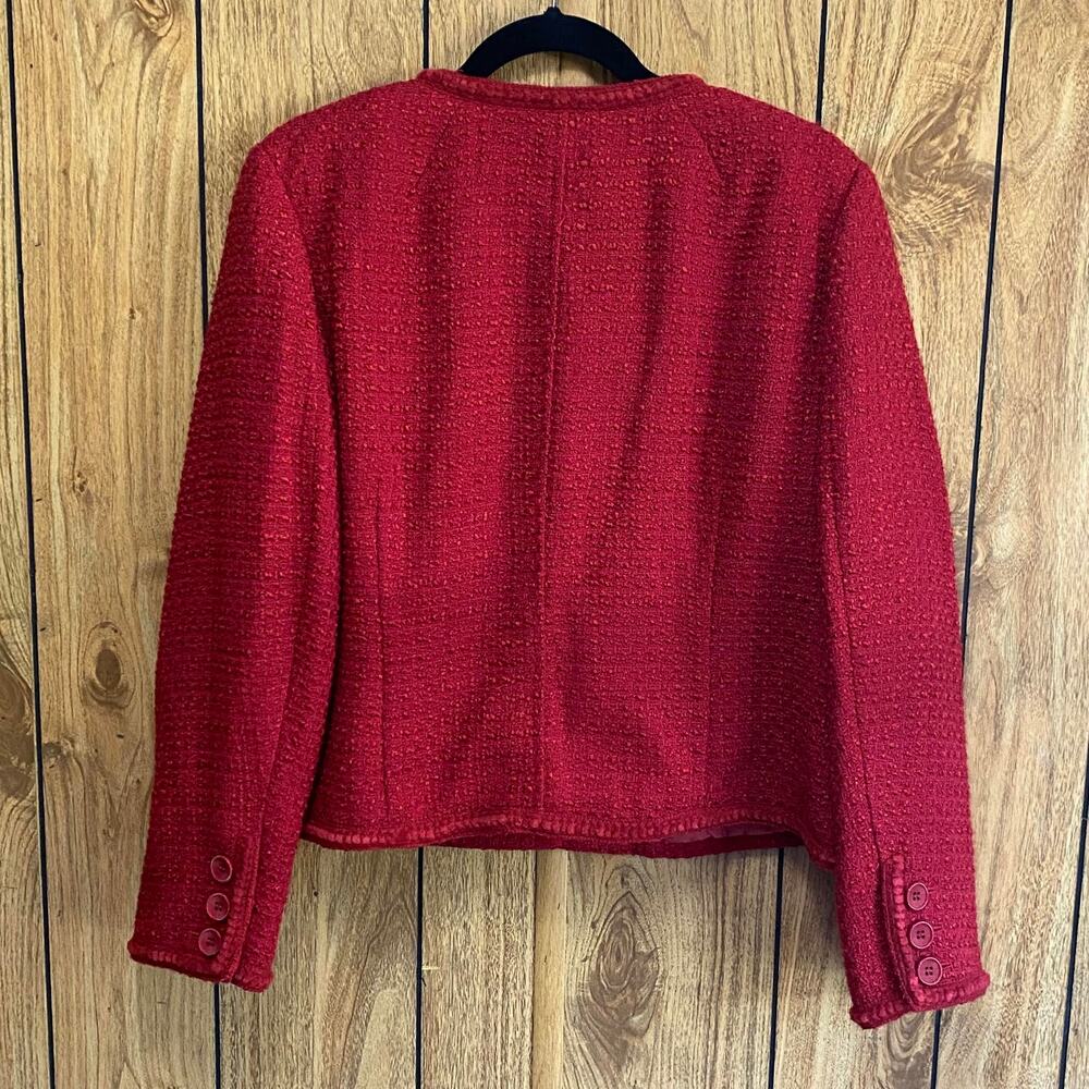 Pendleton Burgundy Red Round Neck Button Front Bl… - image 2